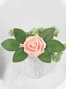 100/50/30/10pcs Artificial Rose Green Leaves, Bulk Faux Rose Foliage, Suitable For DIY Wedding Bouquets, Parties, Table Decor, Party Decorations, Home Decor, Artificial Plants - Green - View 5