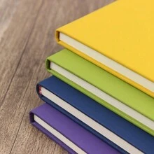 A5肩帶日記本女性、男性、每日工作日記本、記事本（黃色） - 黃色 - 查看 5