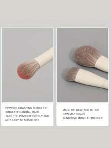 11件套化妆刷套装，包含粉底刷、腮红刷、眼影刷、唇刷等，柔软舒适，是打造精致妆容的理想之选。 - 白色 - 查看 4