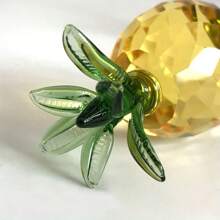 1 件 /2 件 /6 件黄色水晶菠萝装饰人造水果雕像玻璃水果雕像桌面摆件家居装饰 - 黃色 - 查看 4