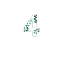1pc Numbers 0-9 Floral Leaf Acrylic Table Modern Style Wedding Table Number Card Seat Cards For Engagement Wedding Party Supplies,Christmas - Green - View 9