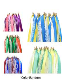 12pcs/Set Colored Ribbon Magic Wands, Random Color Fairy Wands Streamers Decoration For Wedding Party Supplies