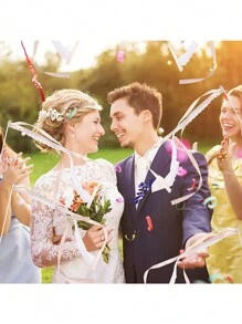 12pcs/Set Colored Ribbon Magic Wands, Random Color Fairy Wands Streamers Decoration For Wedding Party Supplies