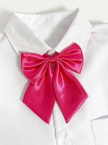 1pc Unisex Solid Color Bow Tie, Suit Necktie, Uniform Tie, Campus/Formal Wear Accessory, Back To School Season - Multicolor - View 19
