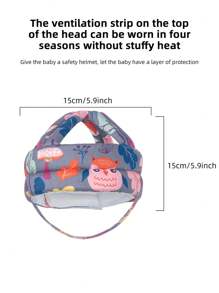 1pc Anti-Fall Baby Hat, Toddler Walking Safety Protective Headgear, Suitable For 10-36 Months Babies