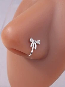 Bow U Shape Fake Nose Rings For Women Nose Cuff Non Piercing For Teen Grirls - Nice Gift For Her On Birthday/Valentine's Day/Christmas Valentines,Mom,Mother,Mother's Day,Gift - BJ-062 - View 3