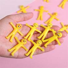 ( Ngẫu nhiên Emoji ) 10 cái Cao su mềm Vàng Người đàn ông Đồ chơi giải nén , Mini Có thể điều chỉnh & Có thể bóp được Đồ chơi Cho máy tính để bàn Và Ô tô/xe hơi Đồ trang trí - màu vàng - Xem 6