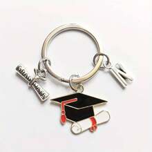 Llavero colgante de aleación de graduación de doctorado, regalo de graduación de bachiller, regalo de último año de secundaria, accesorio de coche, dije para bolso, recuerdo escolar