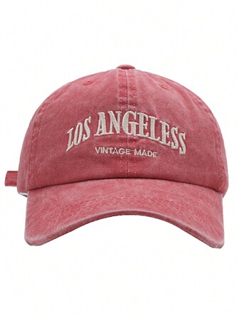 1 st. Fashionabel Vintage Baseboll Kepsar I tvättade Blå Med Brev Broderat