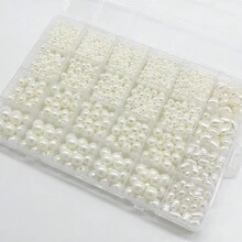 1610pcs Baroque Faux Pearl Beads Jewelry Making Kit Includes Heart Shape And Oval Faux Pearl For Bracelet Necklace And Crafts Making For Girls