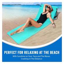 Portable Beach Mat Lounge Chair And Tote Plain Blue - Multicolor - View 6