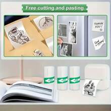 5卷迷你熱敏印表機紙貼,適用於迷你熱敏印表機 - 5卷迷你印表機貼紙 - 查看 3