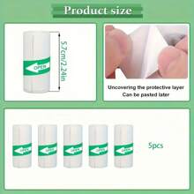 5卷迷你熱敏印表機紙貼,適用於迷你熱敏印表機 - 5卷迷你印表機貼紙 - 查看 2