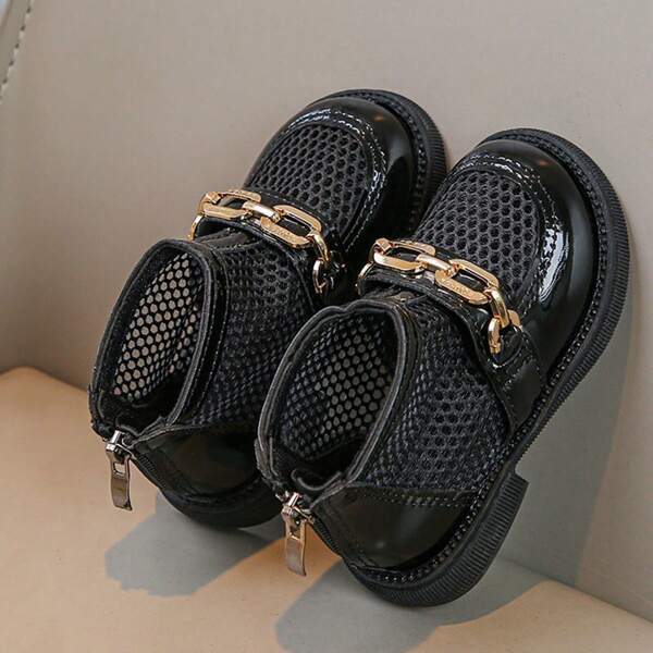 1 Par De Zapatillas De Malla Transpirable Antideslizantes Planas Y Con Huecos Para Niños Y Niñas Pequeños Y Grandes