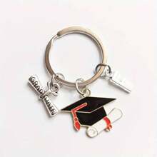 Llavero colgante de aleación de graduación de doctorado, regalo de graduación de bachiller, regalo de último año de secundaria, accesorio de coche, dije para bolso, recuerdo escolar