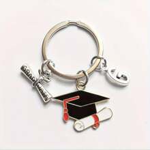 Llavero colgante de aleación de graduación de doctorado, regalo de graduación de bachiller, regalo de último año de secundaria, accesorio de coche, dije para bolso, recuerdo escolar