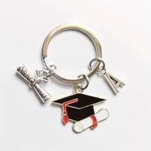 Llavero colgante de aleación de graduación de doctorado, regalo de graduación de bachiller, regalo de último año de secundaria, accesorio de coche, dije para bolso, recuerdo escolar