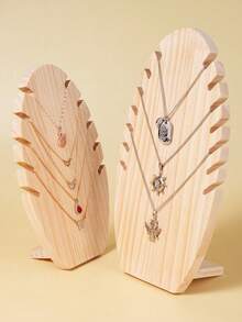 單件火焰造型珠寶展示架-木製項鍊展示架，適用於家居使用-適合掛頸鍊和吊墜 - 原木項鍊板 - 查看 7