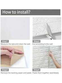 1 Miếng Bọt 3D Giấy dán tường Tự dính Hình nền , Chống va chạm Mềm mại Gói hàng Đối với Phòng ngủ Trang trí , Không thấm nước & Chống ẩm Tường Áp phích Hình nền - Nhiều màu - Xem 4
