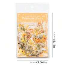 40 Của Thú cưng Trắng Ink Hình dán Gói hàng , Elf Tưởng tượng Loạt , Tiên hoa , Hoa uất kim hương , Tím Hoa hồng , Giống cúc Chất liệu , Thủ công Lều , DIY Trang trí Hình dán - Hồng - Xem 6