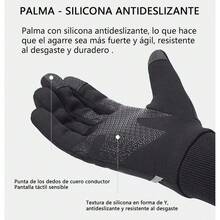 Guantes Proteccion Derrape Pantalla Táctil Impermeable Moto - Gris - Ver 3