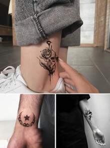 20 Pezzi Tattoo Adesivi Temporanei Personalità Uomini Ragazza Fresca Freddo Inverno, Adesivi Tatuaggio Per Parti Nude Del Corpo Come Schiena Mano Dita Collo Orecchio Per Un Look Cool In Occasione Di Feste, Bar E Street Style Y2k tatuaggi finti
tatuaggio
tatuaggi temporanei