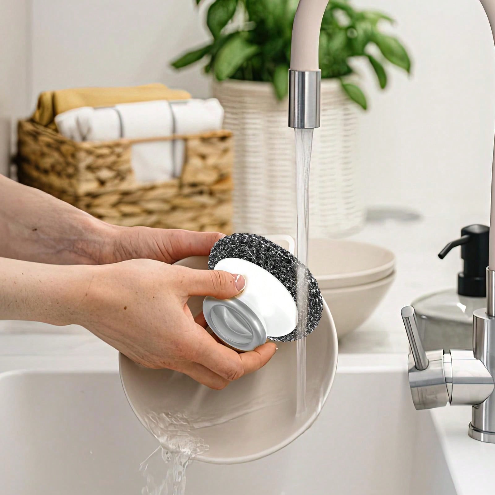 6Pcs Stainless Steel Scrubber Multifunctional Steel Scouring Pads Wear ...