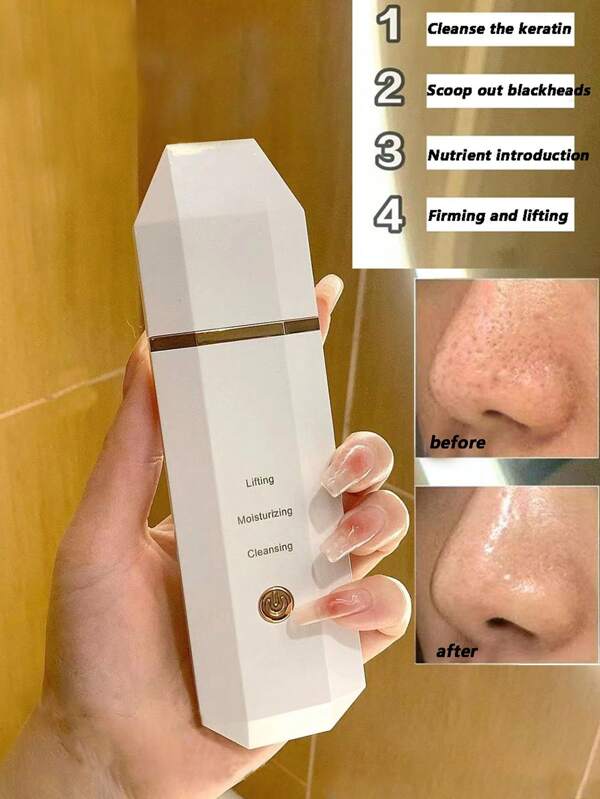 Espátula Facial, Espátula Para La Piel, Limpiador De Poros, Herramientas Para Eliminar Puntos , Dispositivo De Belleza Facial Portátil, Removedor De Puntos Con Vibración, Para Limpieza Facial Profunda, Herramienta Para El Cuidado De La Piel, Suministros Escolares Para El Hogar Y Artículos De Viaje