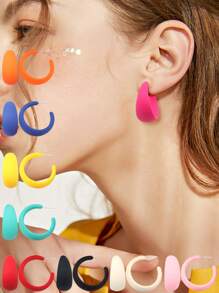 9 Paires De Boucles D'oreilles En Résine Multicolores En Forme De Triangle Pour Soirées, Occasions Décontractées Ou Vacances Pour Les Filles