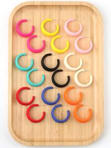 9 Paires De Boucles D'oreilles En Résine Multicolores En Forme De Triangle Pour Soirées, Occasions Décontractées Ou Vacances Pour Les Filles