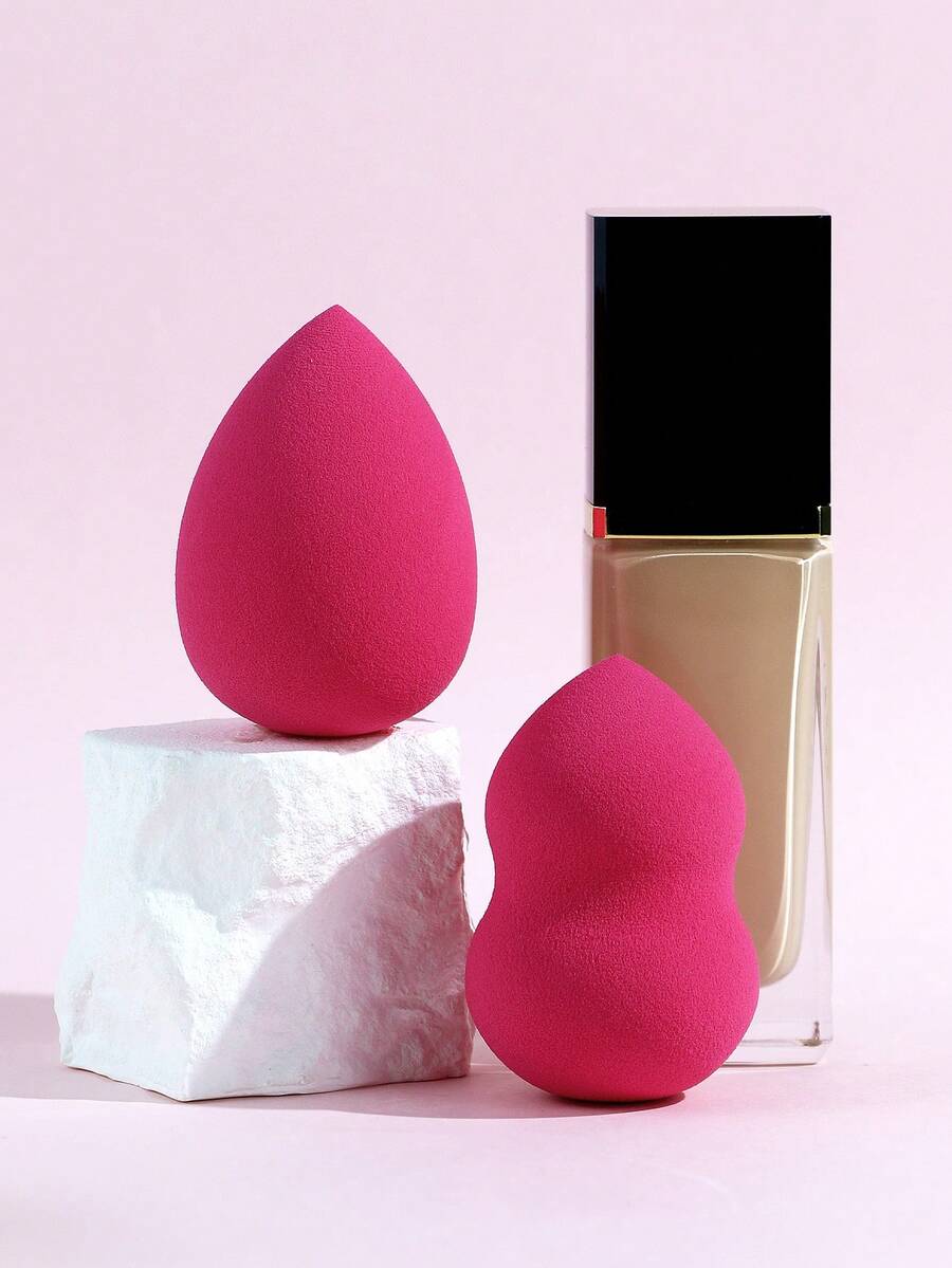 2Piece Makeup Sponge Hydrophilic Beauty Blender Expands In Contact With Water DropShaped