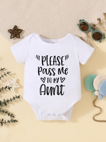 Newborn Baby Boy Casual Slogan Graphic Bodysuit