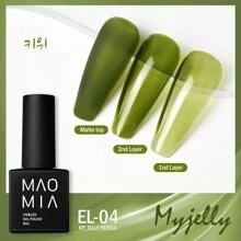 MAOMIA Loạt 8pcs Gel Sơn móng tay Bộ , Bán trong suốt Thạch Gel , , Lâu dài - Màu xanh Ô liu - Xem 1