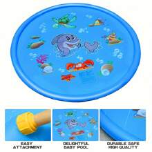 1pc Outdoor Spray Water Game Mat / Lawn Splash Pad / Interactive Outdoor Toy, Perfect For Family Fun, Summer Cooling Toy