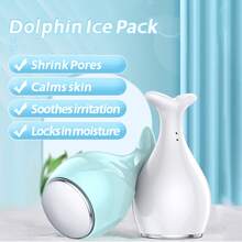 Small Ice Hammer Facial Ice Application Device For Shrinking Pores, Calming Redness And Swelling, Cooling And Massaging Dolphins - White - View 1