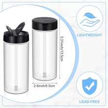 4pcs/Set 400ml Clear Pet Plastic Spice Jars With Shaker Lids, Reusable Large Capacity Condiment Container For Kitchen Counter Storage