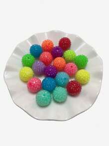 18x20mm 10 Stück Chunky runde bunte Harz Strass Kugelperlen für Bubblegum Halsketten Schmuck - Verschiedenfarbig - Übersicht 46