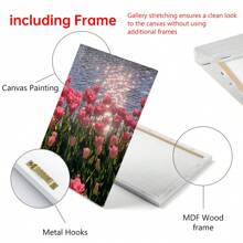 1 PC Khung gỗ Canvas Poster, Phong cách Bắc Âu, Tranh tường màu hồng, Poster Canvas, Nghệ thuật treo tường Trang trí nhà cửa, Trang trí tường, Phòng khách, Phòng ngủ, Văn phòng, Nhà hàng, Quầy bar Trang trí phòng tắm, Không thấm nước, Tranh vẽ, Tác phẩm nghệ thuật - Nhiều màu - Xem 5