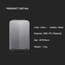 resilver 防盜防水ABS+PC硬殼筆電背包，帶USB充電口的城市薄背包，適用於15.6英寸電腦袋，帶TSA鎖的度假學校夏季通勤商務休閒黑色個性化禮物，適用於爸爸丈夫男朋友旅行背包父親節禮物大學書包新生入學用品多功能宿舍大學 - 黑色 - 查看 4