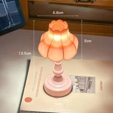 Luz Nocturna Con Diseño Floral Art Deco Con Luces Led Alimentadas Por Batería Para Dormitorio, Sala De Estar Y Lámpara Decorativa De Mesa Pequeña, Regalos De Luz Para Mascotas