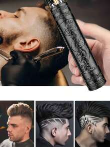 Portable Lithium Battery Hair Clipper Electric Clipper T9 Hair Clipper Engraving Oil Head Shaver Bald Head Household Electric Clipper Haircut Machine