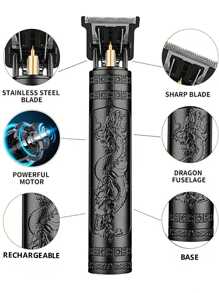 Portable Lithium Battery Hair Clipper Electric Clipper T9 Hair Clipper Engraving Oil Head Shaver Bald Head Household Electric Clipper Haircut Machine