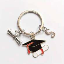 Llavero colgante de aleación de graduación de doctorado, regalo de graduación de bachiller, regalo de último año de secundaria, accesorio de coche, dije para bolso, recuerdo escolar