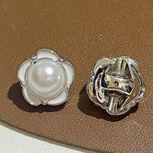 6 件仿珍珠花，带滴油效果和彩色混合，带脚扣，适合 DIY 服装装饰 - 花朵 - 查看 9