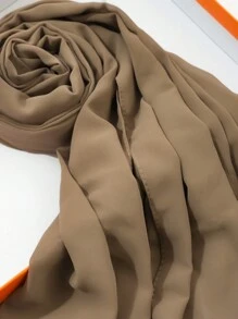 1pc Solid Soft Chiffon Scarf For Daily Casual Life Women Hijab - Multicolor - View 24