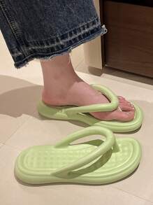2024年全新款eva防滑女拖鞋,舒適滑入式襯墊腳床,適用於家居、淋浴、沙灘和戶外活動 - 綠色 - 查看 1