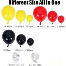 155入組氣球花,黃色、紅色、黑色乳膠氣球裝飾生日慶祝、聖誕派對、復活節慶祝活動 - 彩色 - 查看 2