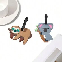 旅行登机牌、卡通行李牌、创意PVC动物行李牌、吊牌、托运标签、托运标签旅行背包旅行包行李箱旅行装备返校包学校用品学校用品 - 彩色 - 查看 3