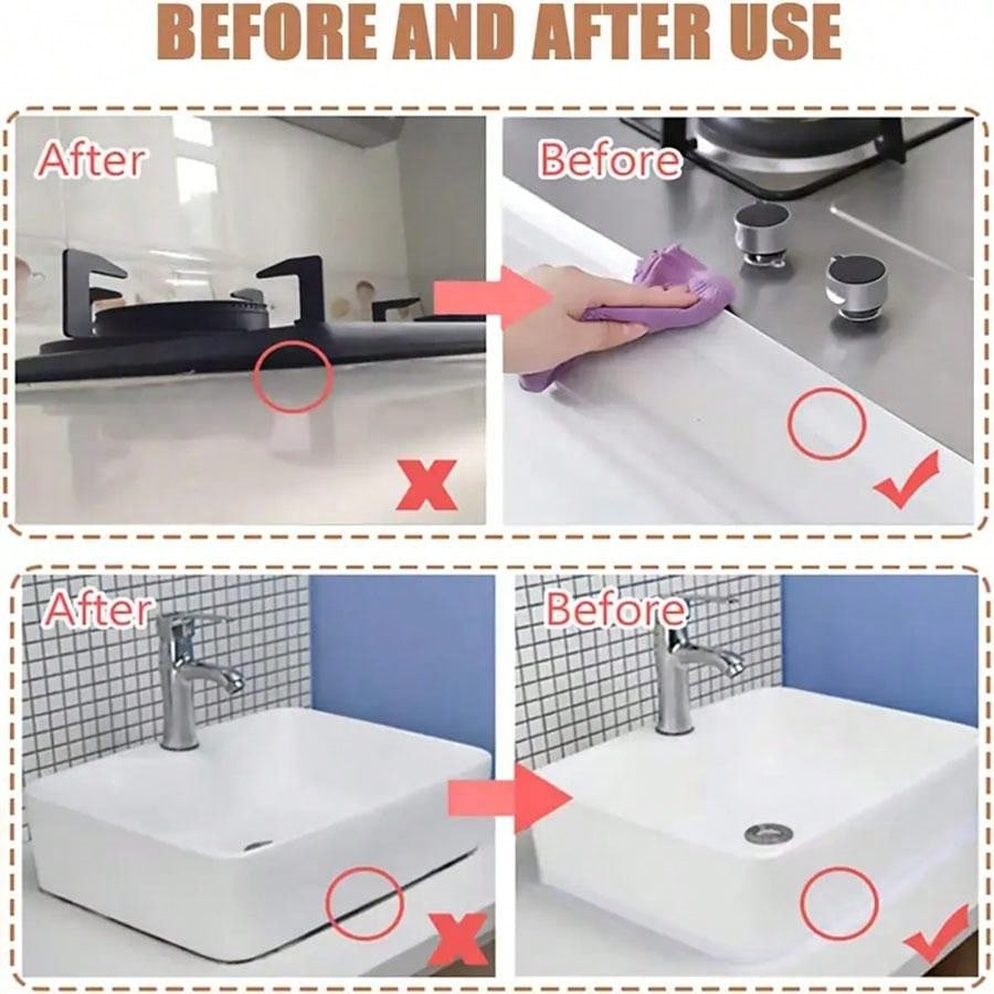 1 Roll Thickened Water-Resistant Anti-Mildew Toilet Sealant Tape ...