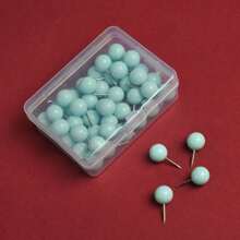Push Pins For Bulletin Board, Thumb Tacks For Wall, Cork Board, Map, Calendar, Photos, Rose Gold Map Push Pin, Round Head Map Pin, Clear Push Pins, Plastic Head Push Pins, With Storage Box, DIY For Craft Projects, Home Office Organization, Large Size Back To School, Back To School, School Supplies